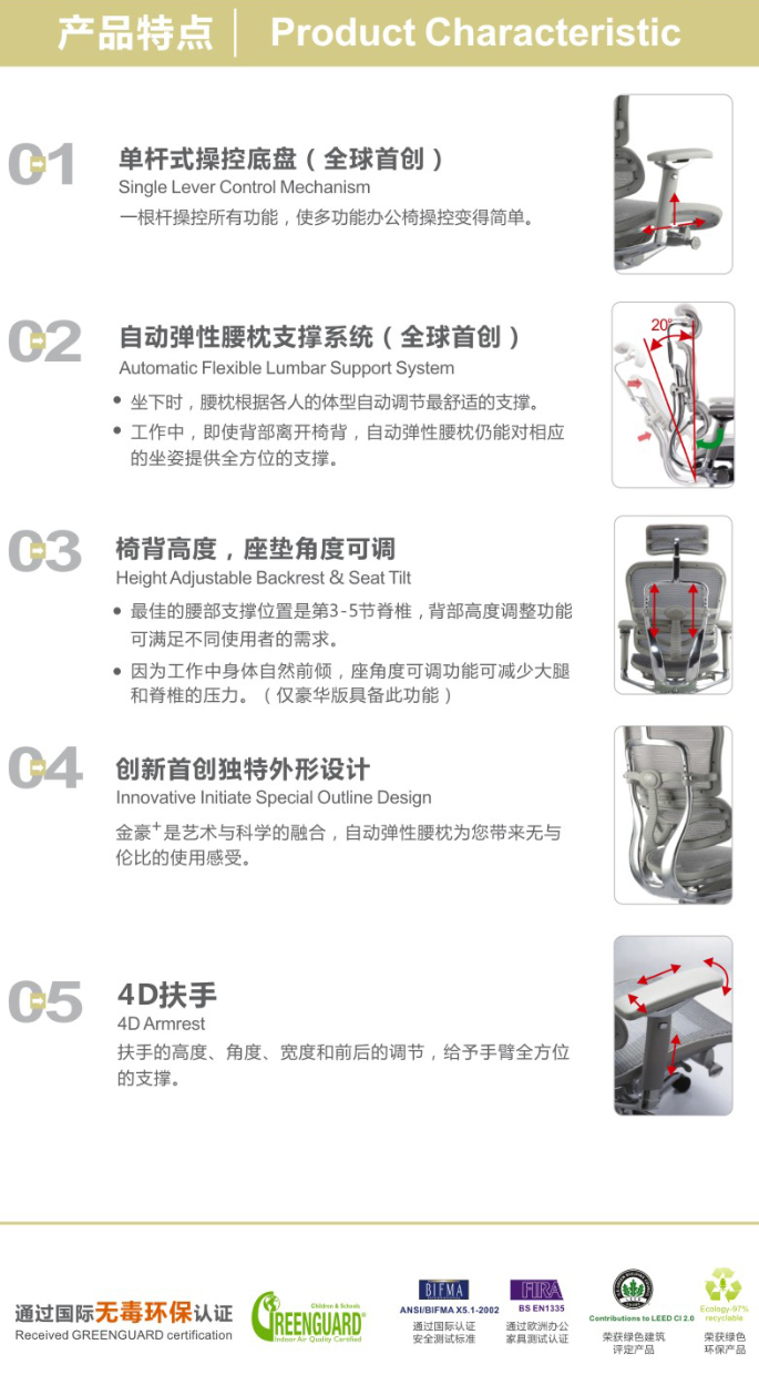 办公椅新金豪系列Ergohuman+